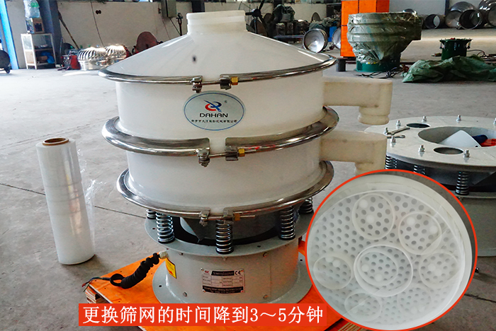 塑料振動篩篩網(wǎng)更換只需：3-5分鐘。